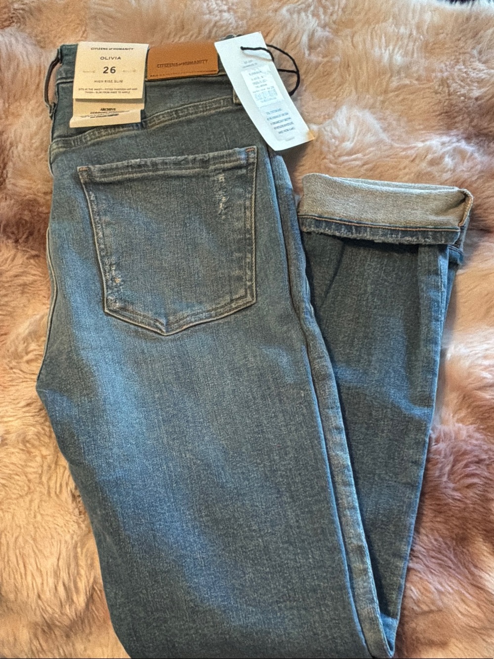 Citizens Of Humanity Olivia Ankle Slim Jeans in Light Blue
